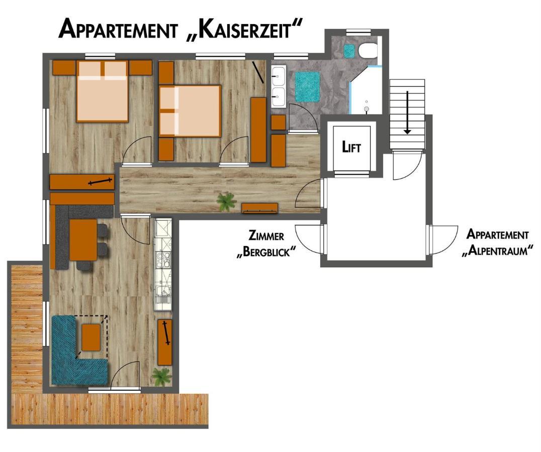 Appartement Pension Auhof Going am Wilden Kaiser Buitenkant foto
