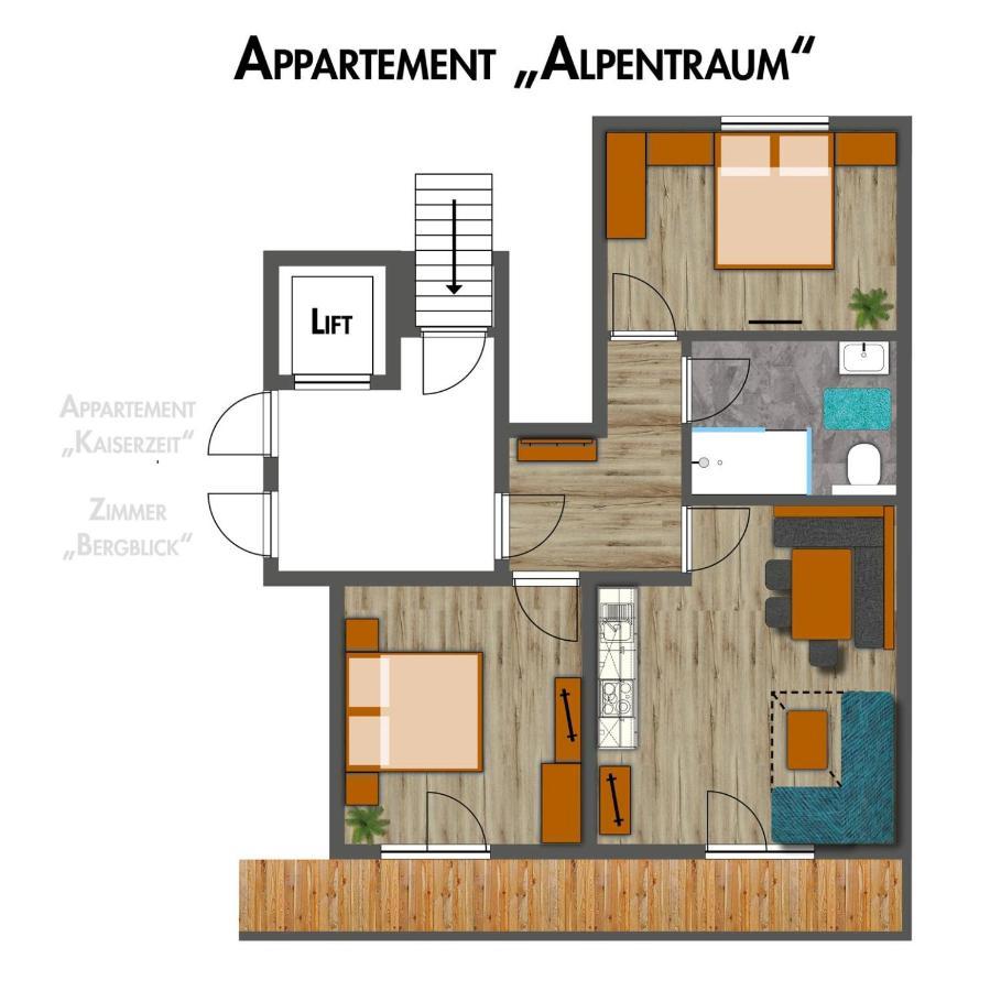 Appartement Pension Auhof Going am Wilden Kaiser Buitenkant foto
